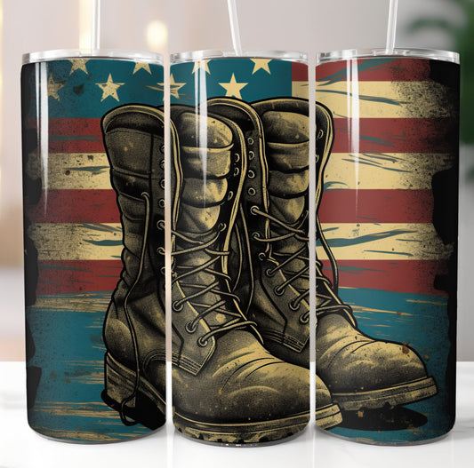 Military Boots Tumbler