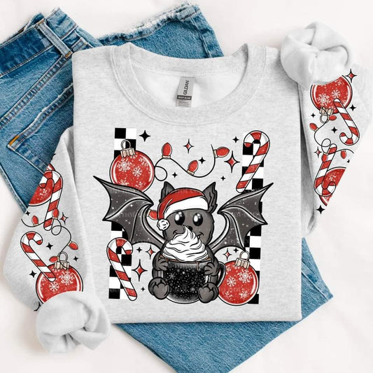 HOT COCOA BATS SWEATSHIRT W/ SLEEVE PRINT