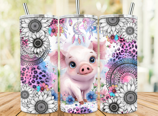 Mandala Pig Tumbler