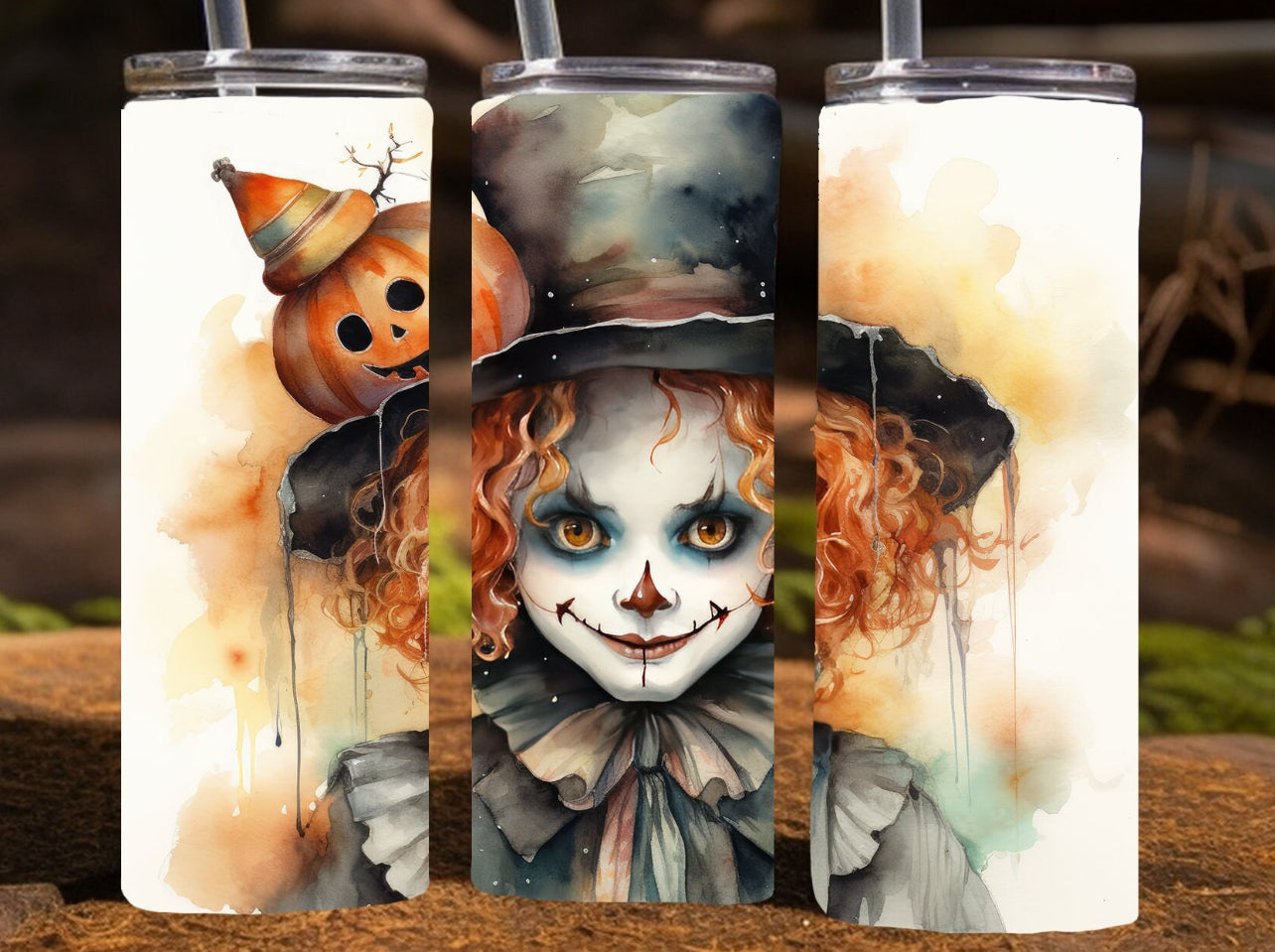 Creepy Child Clown Tumbler