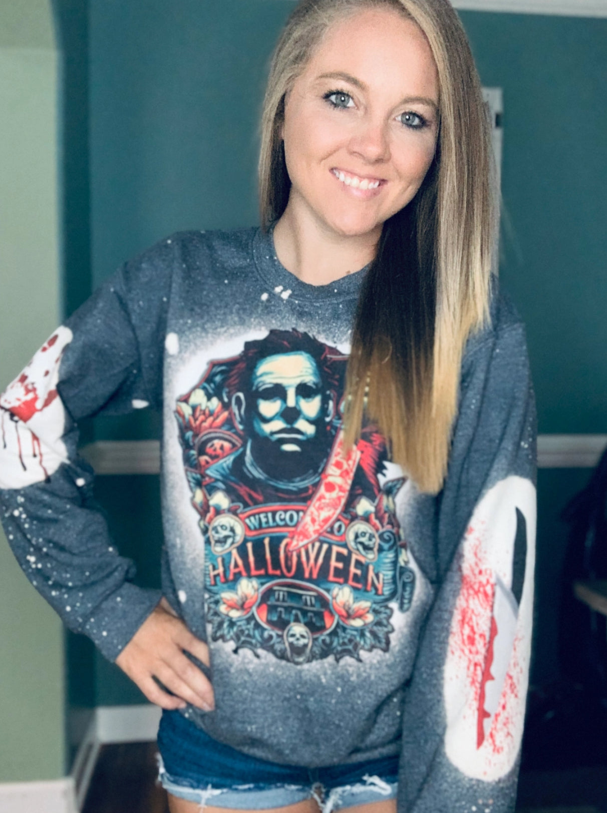 Michael Myers Tie Dye Crewneck Sweatshirt