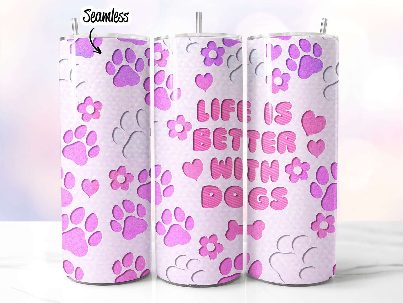 Life Is Better With Dogs Tumbler