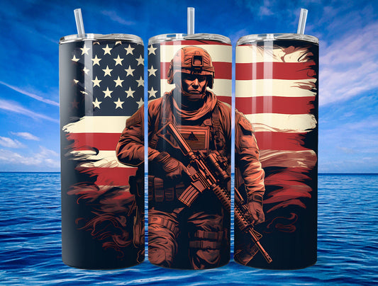 Marine Soldier Tumbler