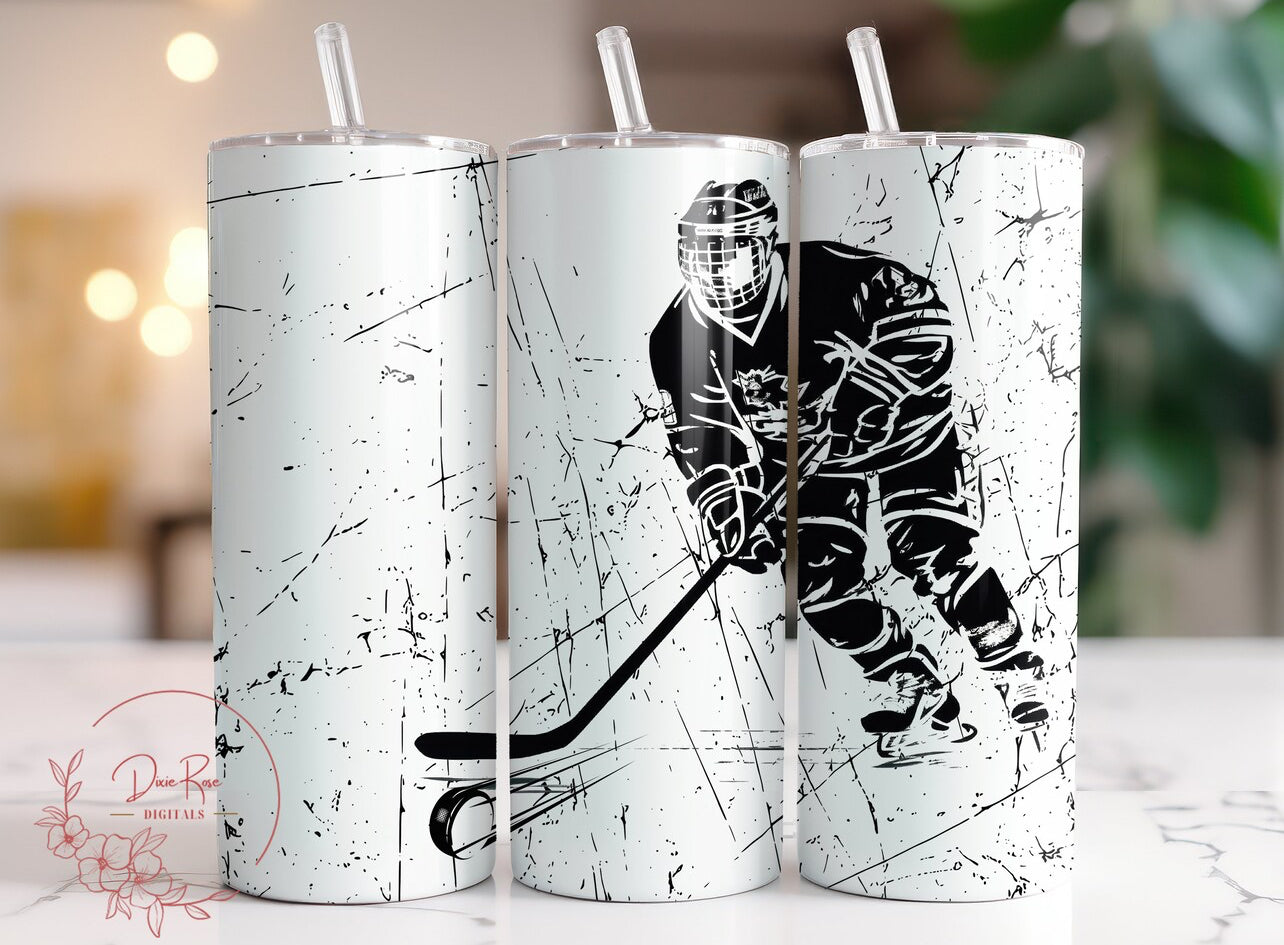 Distressed Hockey Tumbler