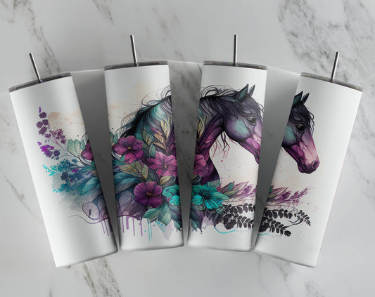 Watercolor Horse Tumbler