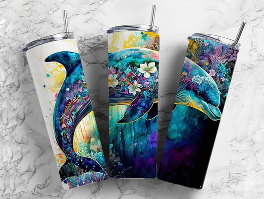 Watercolor Dolphin Tumbler